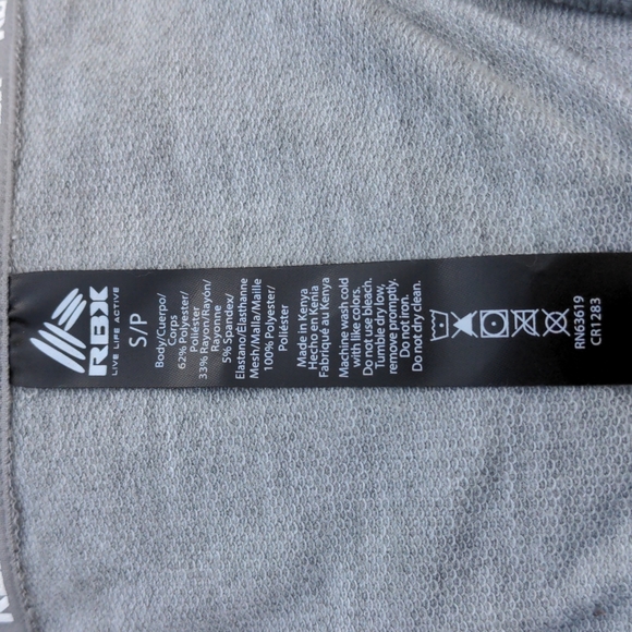 RBX Gray Hoodie with Kangaroo Pocket & Mesh Sleeves NWOT - Picture 10 of 10